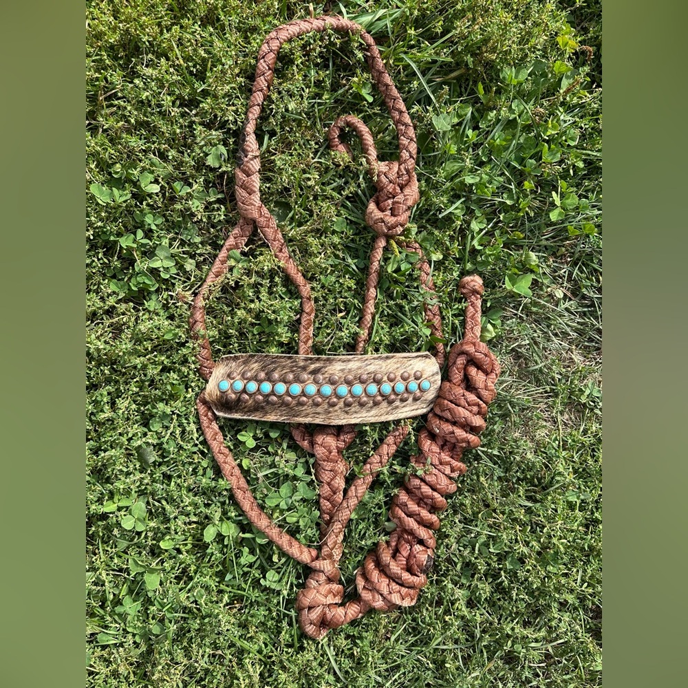 Brown Beaded Pet Halter